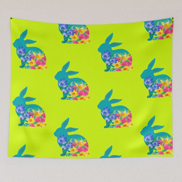 Item preview, happy easter 2021 bunny flowers designed and sold by Aleksey888.