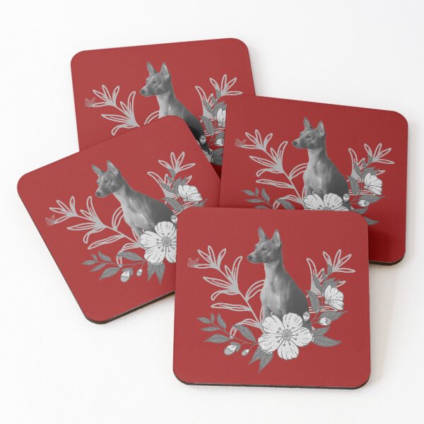 Item preview, Basenji dog and flowers designed and sold by Tanya Mihe.
