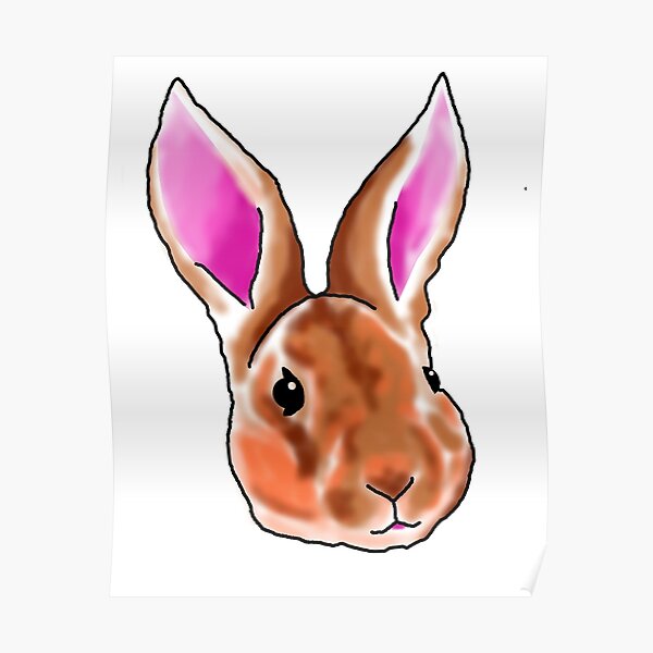 Bunny Head Posters Redbubble - bunny bun head roblox