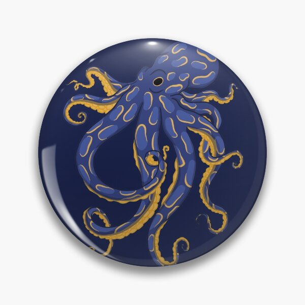 Item preview, Dark Blue Octopus with golden Details designed and sold by muffinstandd.