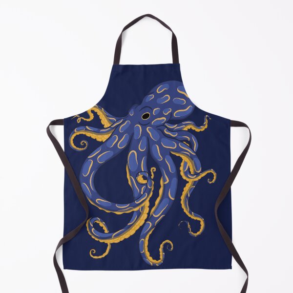 Item preview, Dark Blue Octopus with golden Details designed and sold by muffinstandd.