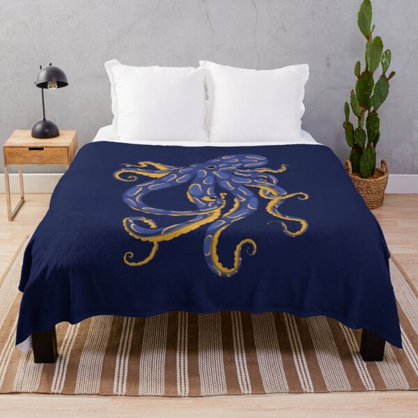Item preview, Dark Blue Octopus with golden Details designed and sold by muffinstandd.