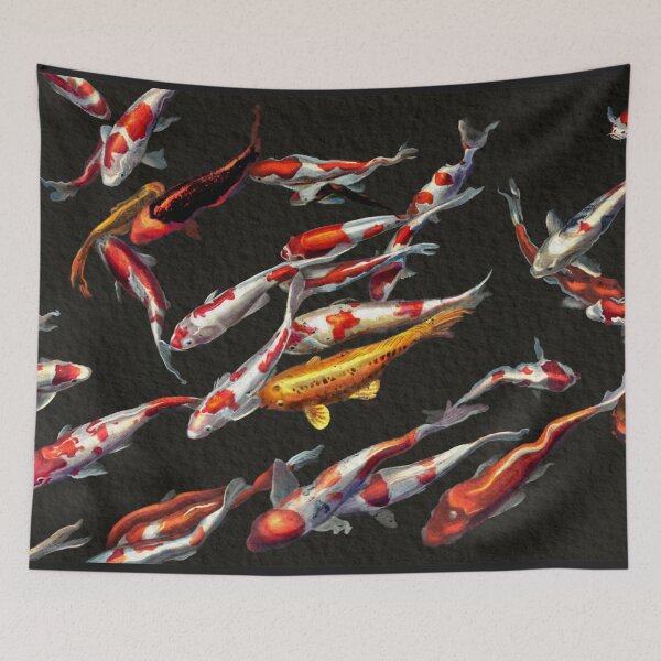 Item preview, Realistic Swimming Koi Fish in a Pond Digital Painting designed and sold by Surreptica.