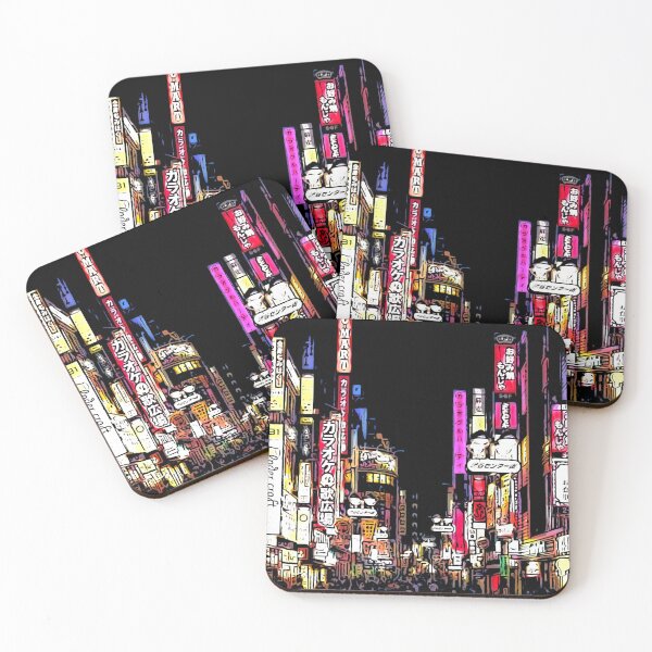 Item preview, Japanese street view at night, urban anime, anime street view, anime scene, best gift for japan lovers, designed and sold by shodark.