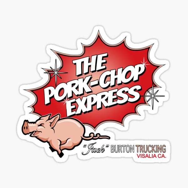 "Pork Chop Express Bold Outline" Sticker for Sale by Purakushi