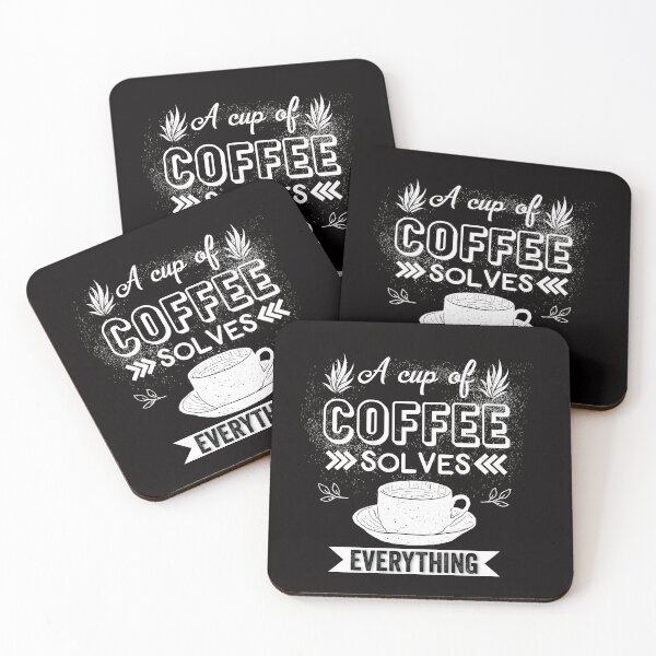 Item preview, A CUP OF COFFEE SOLVES EVERYTHINGS designed and sold by Hussain Shirts.