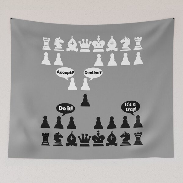 Item preview, Chess Pieces Funny Opening Game Move  designed and sold by WibbleDesign.