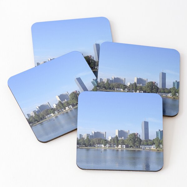 Item preview, Vienna city skyline on the Danube river Austria designed and sold by goceris.
