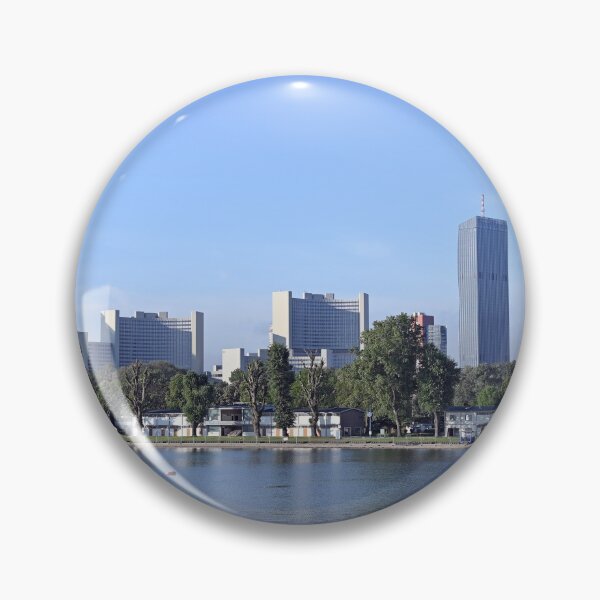 Item preview, Vienna city skyline on the Danube river Austria designed and sold by goceris.