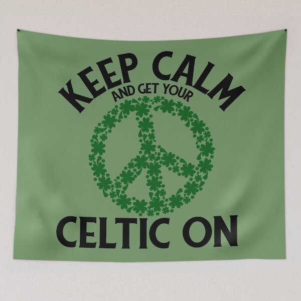 Item preview, KEEP CALM AND GET YOUR CELTIC ON WITH LUCKY CLOVERS IN PEACE SIGN designed and sold by Cr1sV.