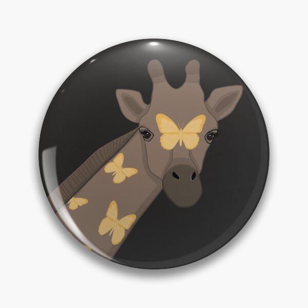 Artikelvorschau, Dunkle Giraffe mit Schmetterlingsdruck entworfen und verkauft von muffinstandd.