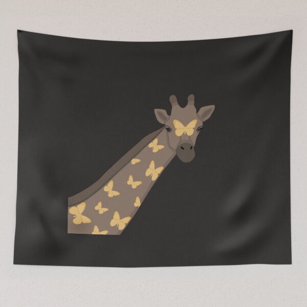 Item preview, Dark Giraffe with Butterfly Print designed and sold by muffinstandd.