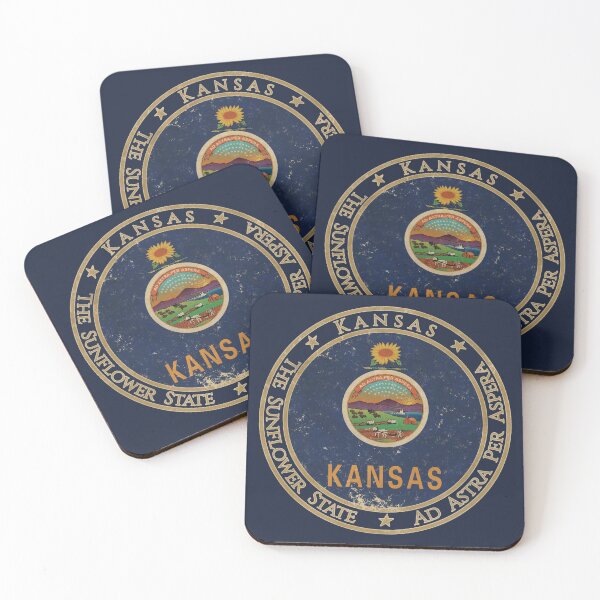 Item preview, Vintage Kansas USA United States of America American State Flag designed and sold by DragonXX.