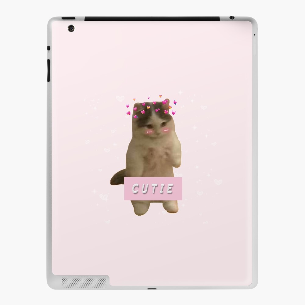 Cutie Cat, Kawaii Cat, Cat Meme Cat Edit, Cat Print iPad Case