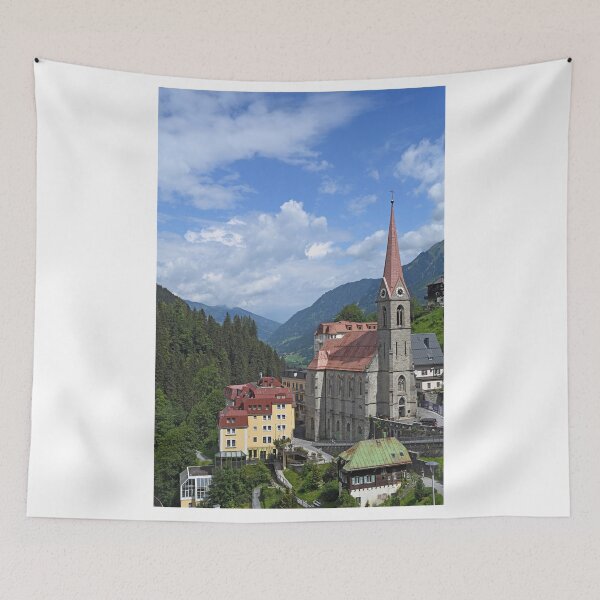 Item preview, church and buildings Bad Gastein cityscape Austria designed and sold by goceris.
