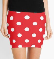 Polka dot fabric. Retro vector background Mini Skirt