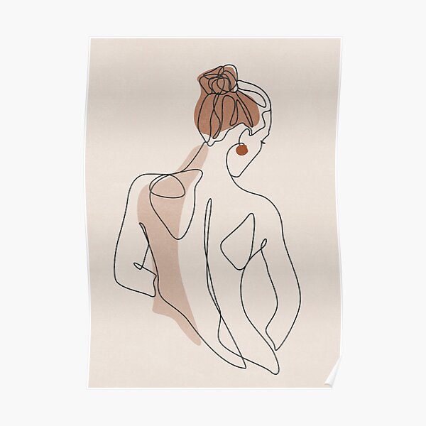 Line Woman Body Poster