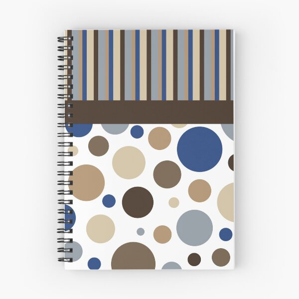 Item preview, Stripes and polka dots in browns and blues designed and sold by VirgoArtStu.