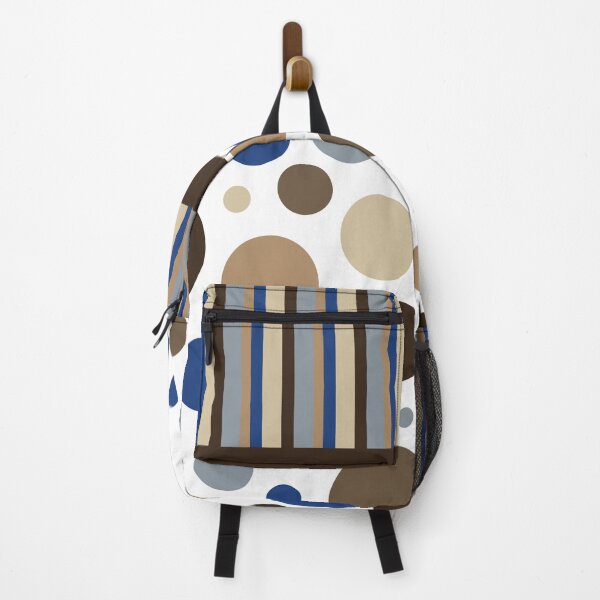 Item preview, Stripes and polka dots in browns and blues designed and sold by VirgoArtStu.