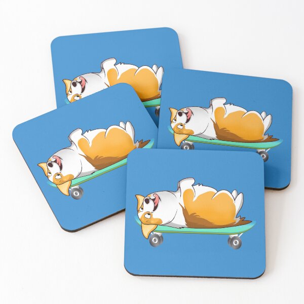 Item preview, Corgi lay on Skateboard designed and sold by Nisa Sirisaer.