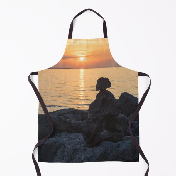 Item preview, Inuksuk Sunrise - Rock Cairn Figure Greeting the Sun on Lake Ontario in Toronto designed and sold by Georgia Mizuleva.