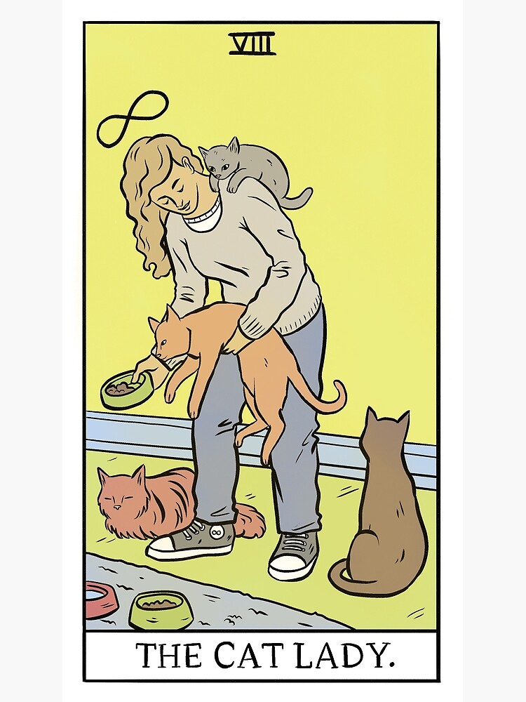 Thumbnail 2 of 2, Postcard, Modern Tarot - The Cat Lady designed and sold by Alice Carroll.