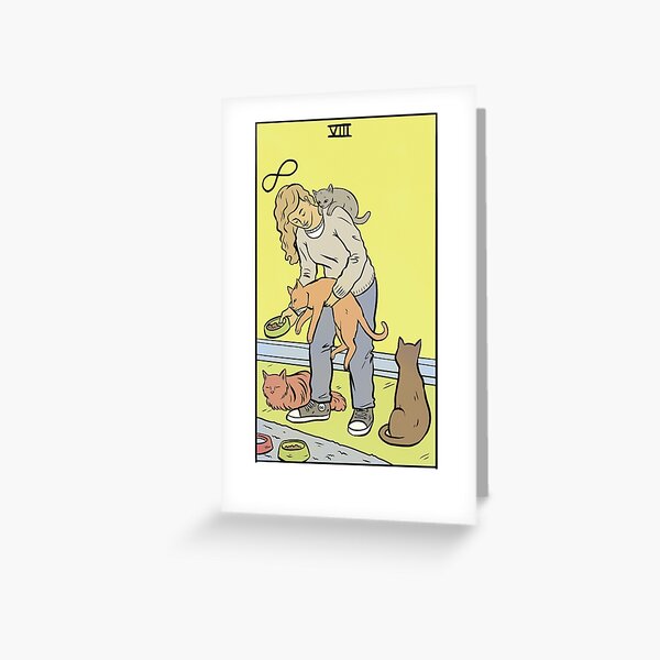 Vista previa del artículo con la obra «Tarot moderno - La dama gato», diseñado y vendido por Alice Carroll.