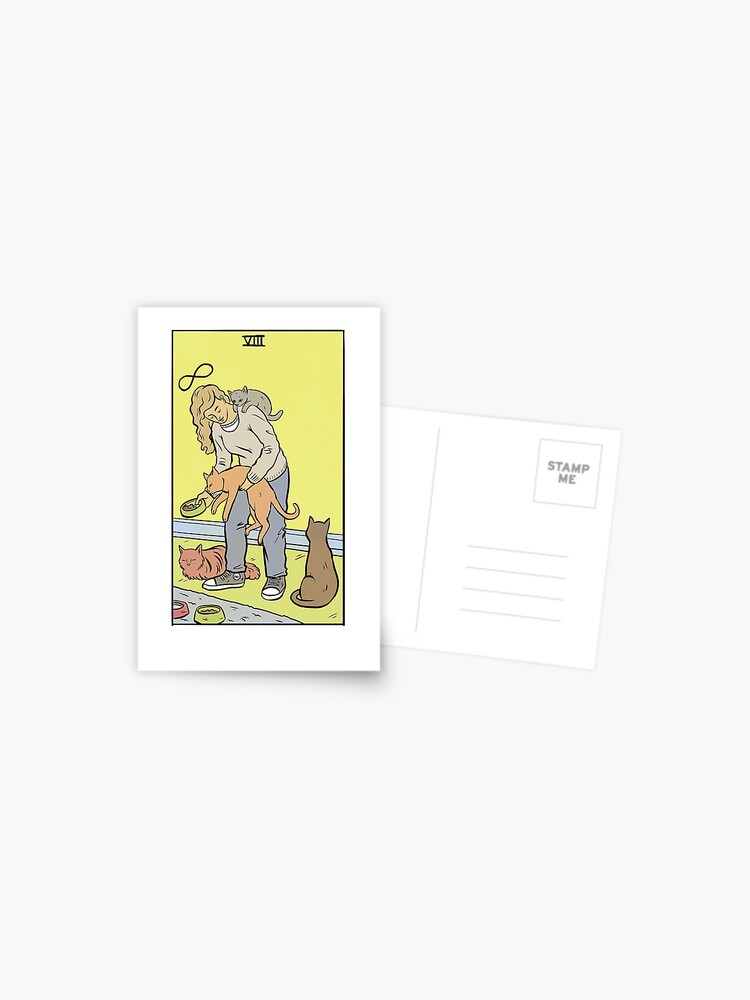 Thumbnail 1 of 2, Postcard, Modern Tarot - The Cat Lady designed and sold by Alice Carroll.