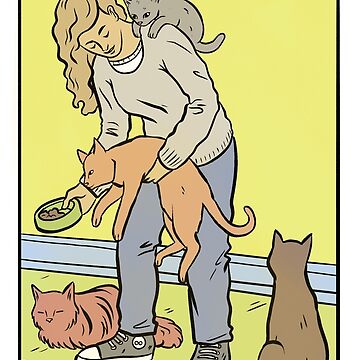 Artwork thumbnail, Modern Tarot - The Cat Lady by Alice Carroll
