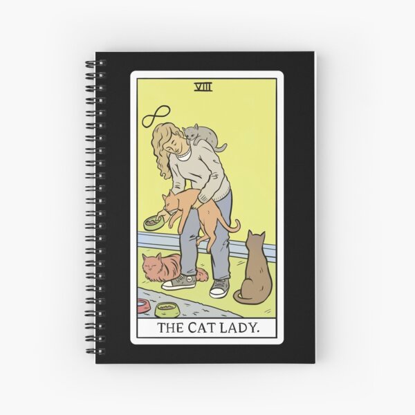 Modern Tarot - The Cat Lady Spiral Notebook