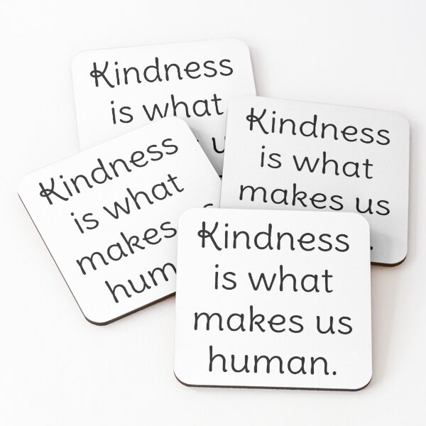 Item preview, Kindness is what makes us human inspirational quote designed and sold by Piztees.