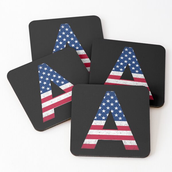 Item preview, Vintage Letter A Capital Alphabet American Flag A Gift designed and sold by Shariss.