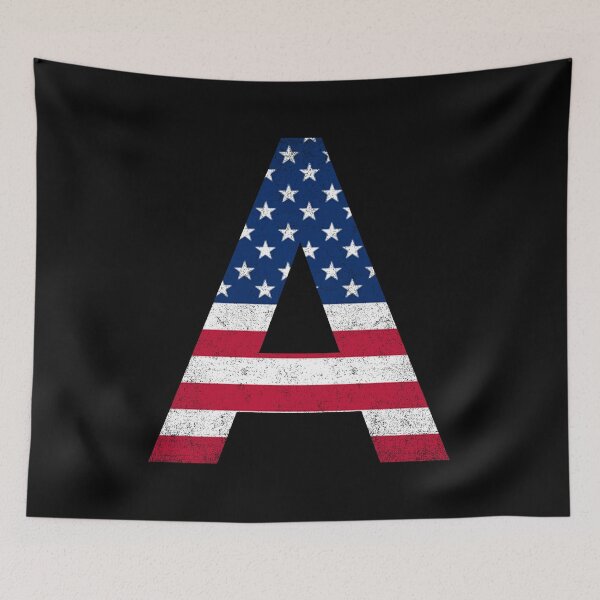 Item preview, Vintage Letter A Capital Alphabet American Flag A Gift designed and sold by Shariss.