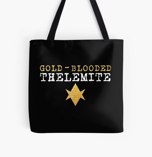Gold-Blooded Thelemite (dark background) All Over Print Tote Bag