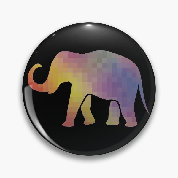 Item preview, Elephant rainbow mosaic designed and sold by titanosdesign.