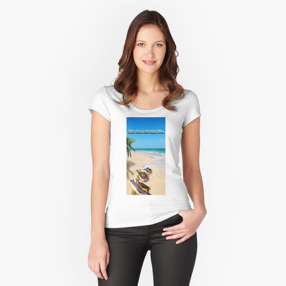 Item preview, Fitted Scoop T-Shirt designed and sold by LuckyTortoise.