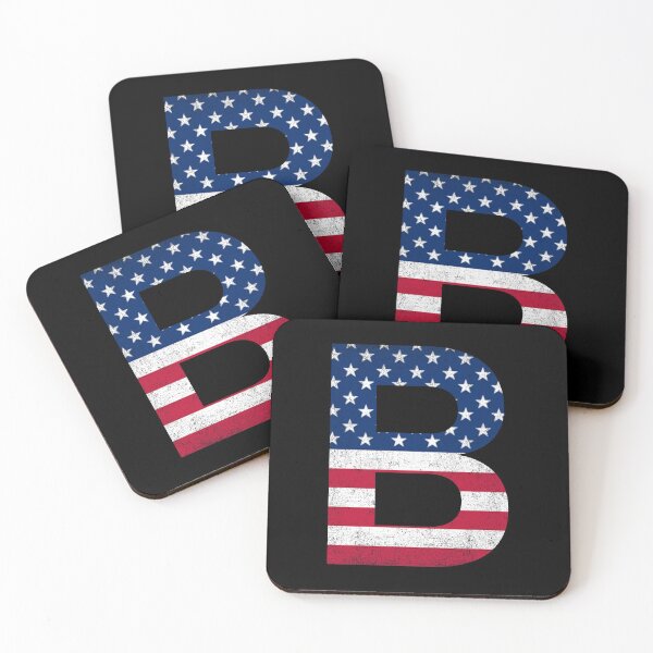 Item preview, Vintage Letter B Capital Alphabet American Flag B Gift designed and sold by Shariss.