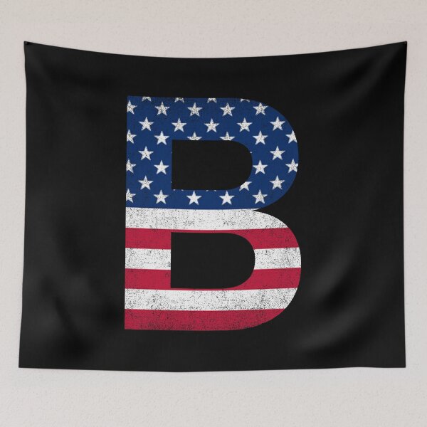 Item preview, Vintage Letter B Capital Alphabet American Flag B Gift designed and sold by Shariss.