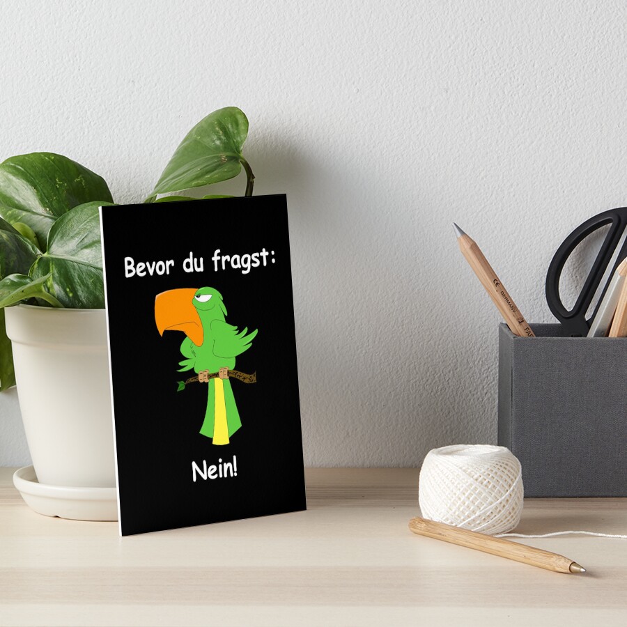 "Papagei Papageien Vogel Cartoon lustiger Spruch Geschenkidee