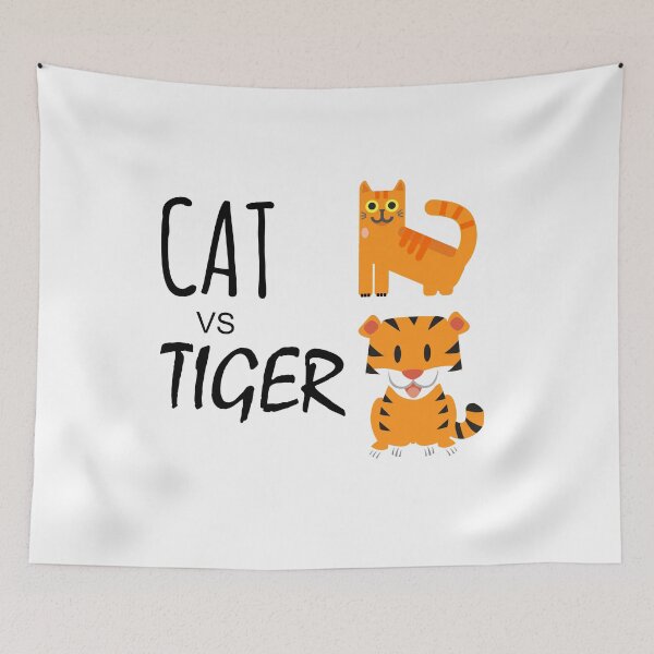Item preview, Cat vs Tiger designed and sold by ZamuDesign.