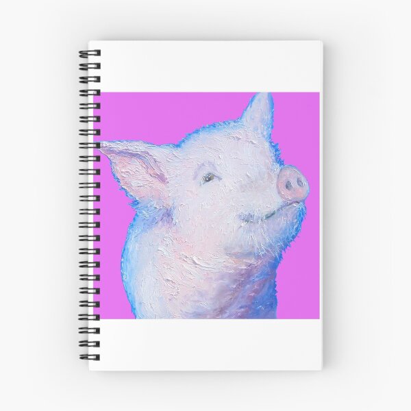 Item preview, Happy Pink Pig on hot pink designed and sold by MatsonArtDesign.
