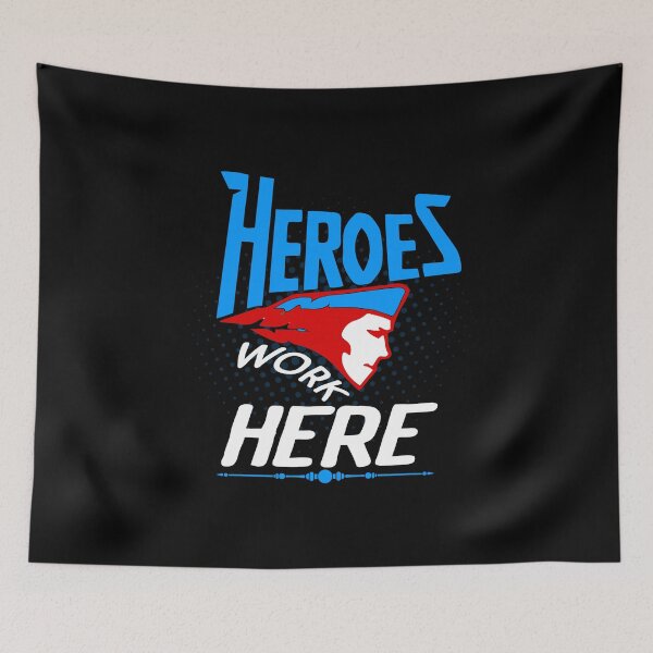 Item preview, Heroes work here shirts gifts and products designed and sold by glitchman2.
