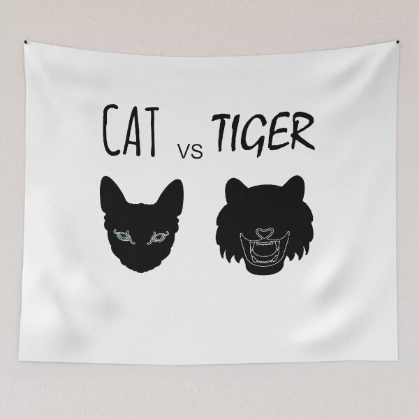 Item preview, Cat vs Tiger designed and sold by ZamuDesign.