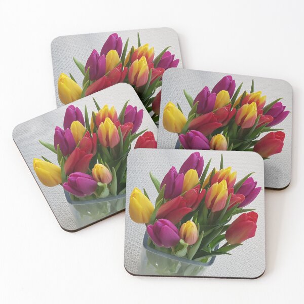 Item preview, Colourful Vase of Tulips in Many Colours designed and sold by KALEIDOSCOPE UK.