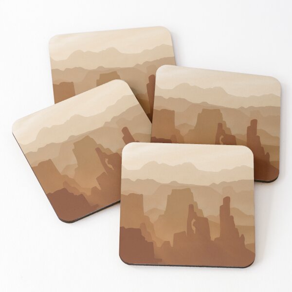 Item preview, Rocky Desert Minimalistic Landscape Digital Illustration designed and sold by AlmightyClaire.