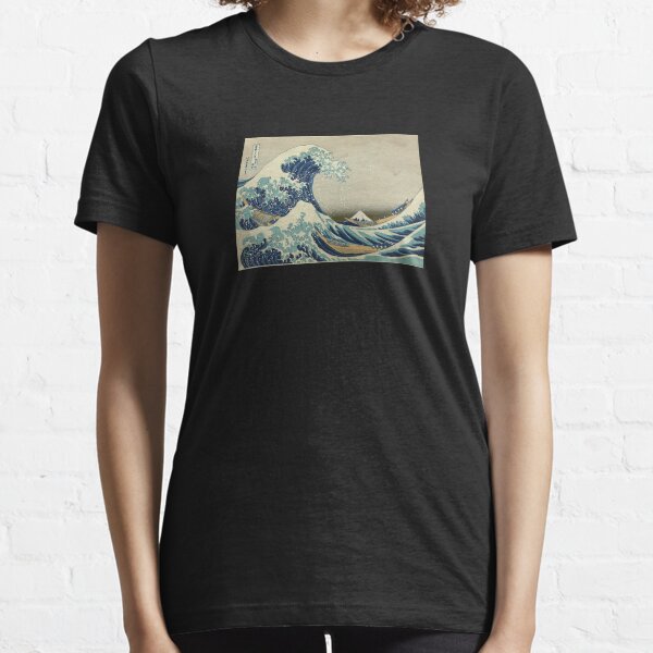Great Wave T-Shirt - Hokusai Duvet Surfing Kanagawa Mount Fuji Sticker Essential T-Shirt