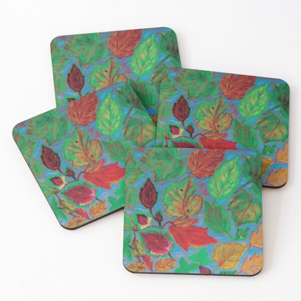 Item preview, leaves painting pastel technique designed and sold by pineappledizajn.