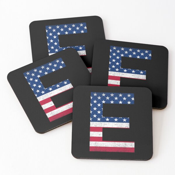 Item preview, Vintage Letter E Capital Alphabet American Flag E Gift designed and sold by Shariss.