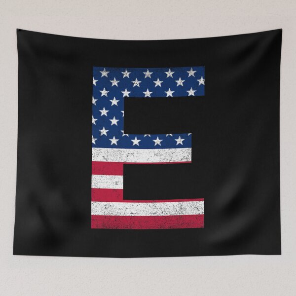 Item preview, Vintage Letter E Capital Alphabet American Flag E Gift designed and sold by Shariss.