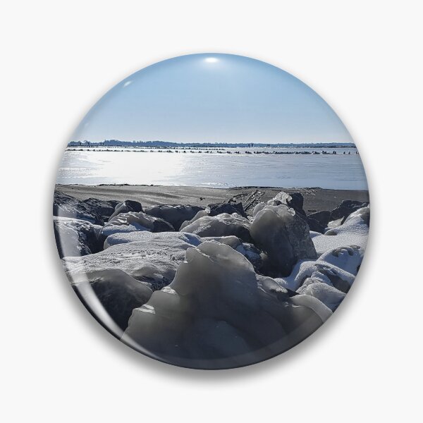 Item preview, Frozen lake with glazed frost stones and snow | The Netherlands designed and sold by felinefeelings.